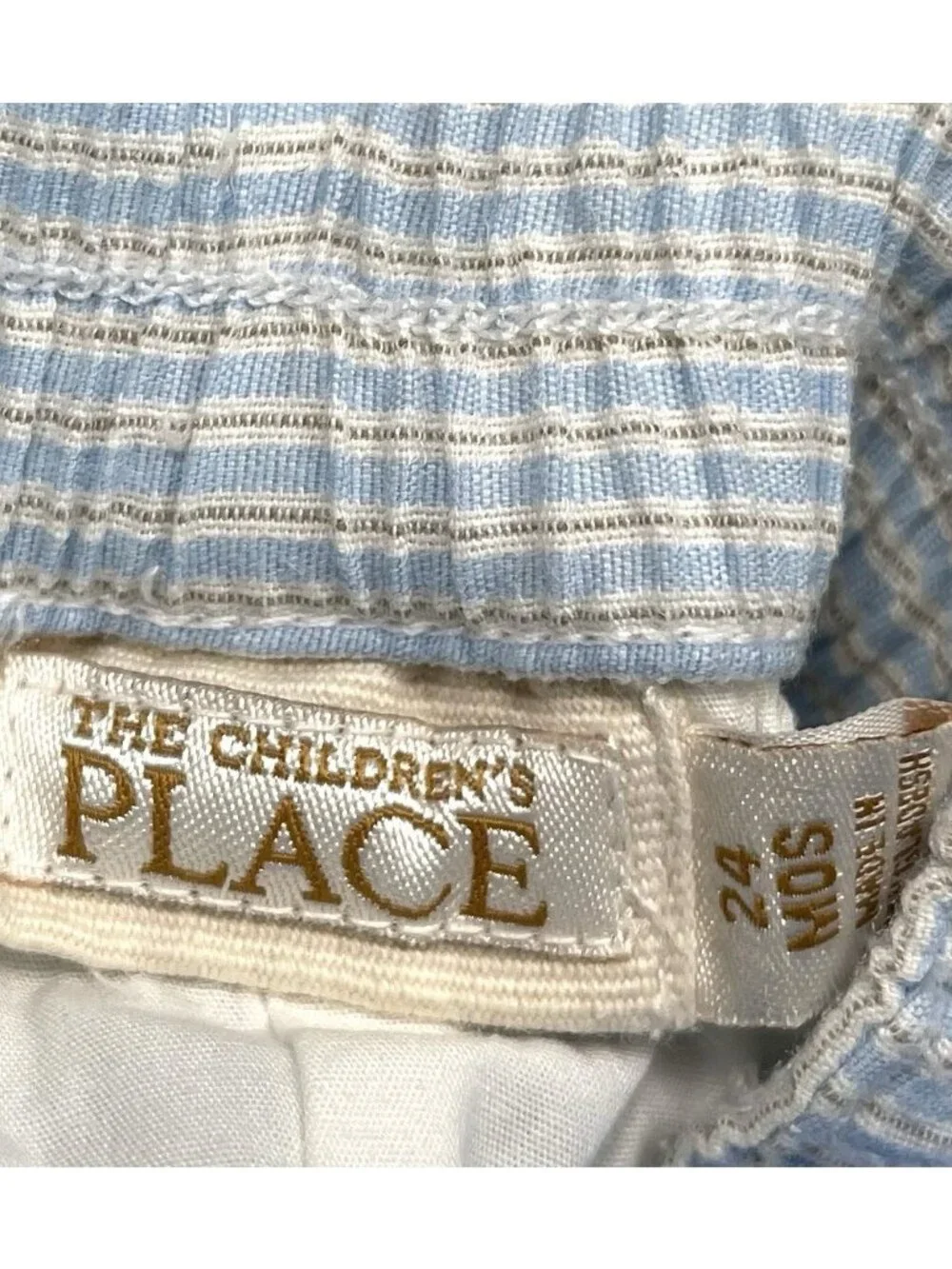 VTG THE CHILDREN'S PLACE TCP Boys 24M 3T Blue Seersucker 2pc SUIT Jacket Pants - Picture 12 of 14